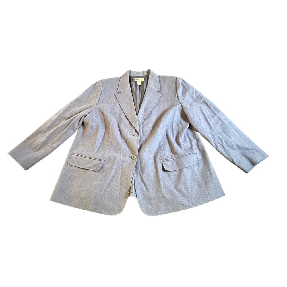 Vtg Pendleton Wool Blazer Jacket Womens 18W Plus Purple Periwinkle USA Made - Picture 10 of 10